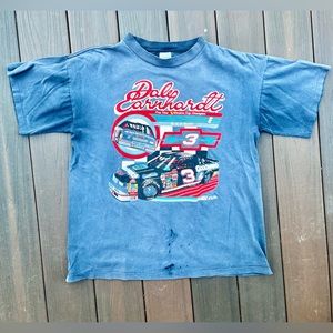Vintage Thrashed NASCAR Dale Earnhardt Washed Black Distressed Single Stitch 90s